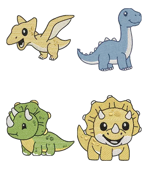Kit Matriz de Bordado Dinossauros